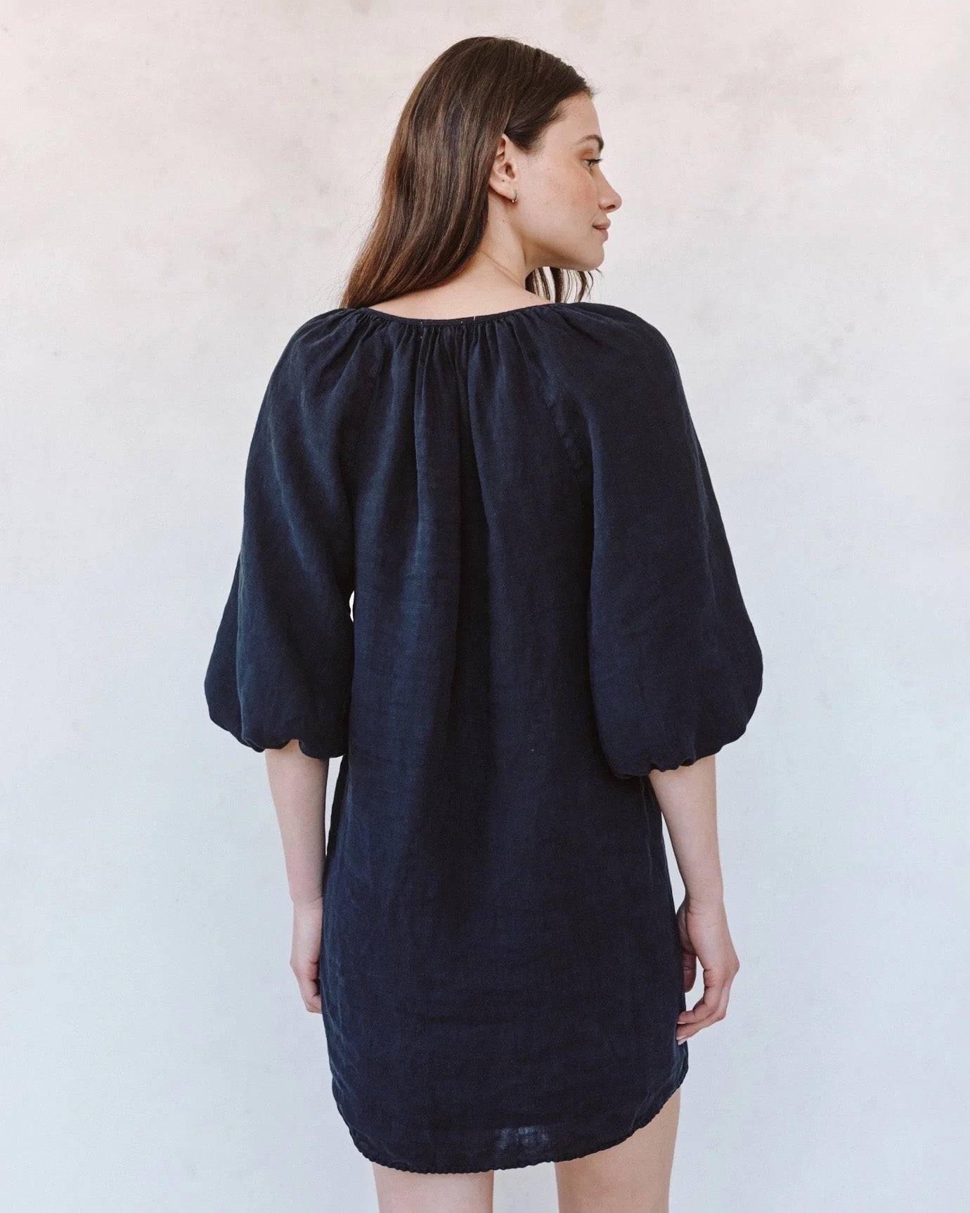 Bella Dahl - Women - Black Pullover Puff Sleeve Dress