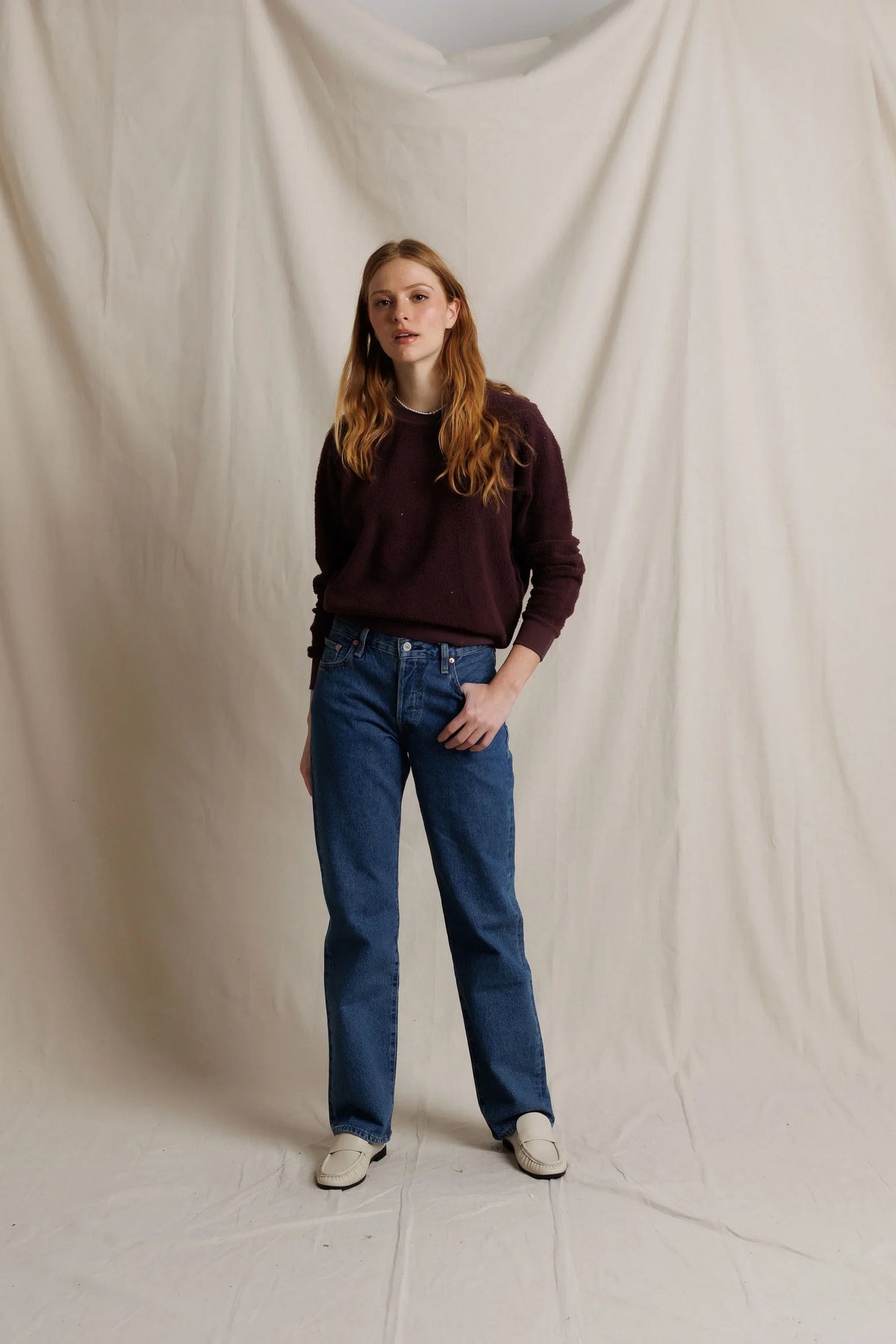 Perfect White Tee - Women - Cherry Lacquer Ziggy Sweatshirt