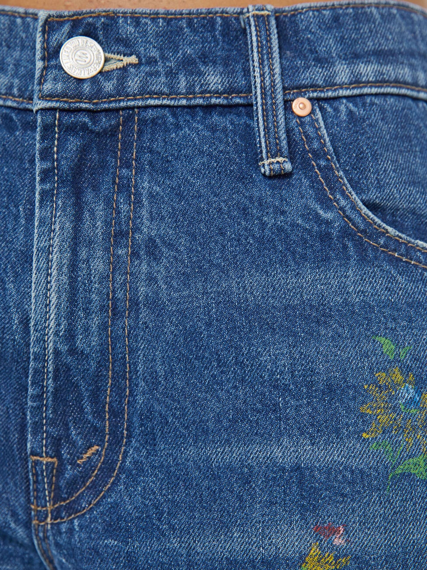 Mother - Women - Field Of Flowers Ther Lil Rerun Sneak Jean