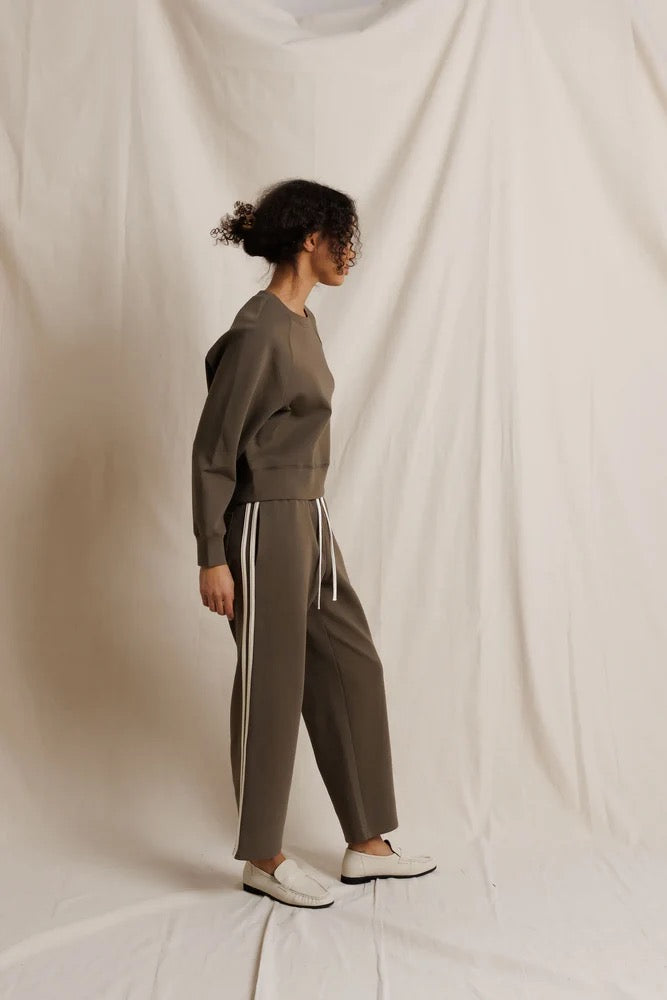 Perfect White Tee - Women - Dark Olive Claud Track Pant