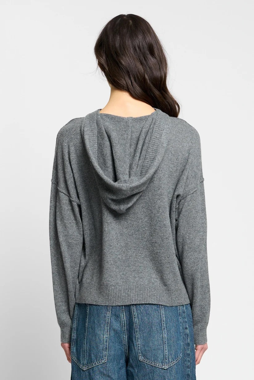 Central Park West - Women - Charcoal Thea Cashmere Hoodie