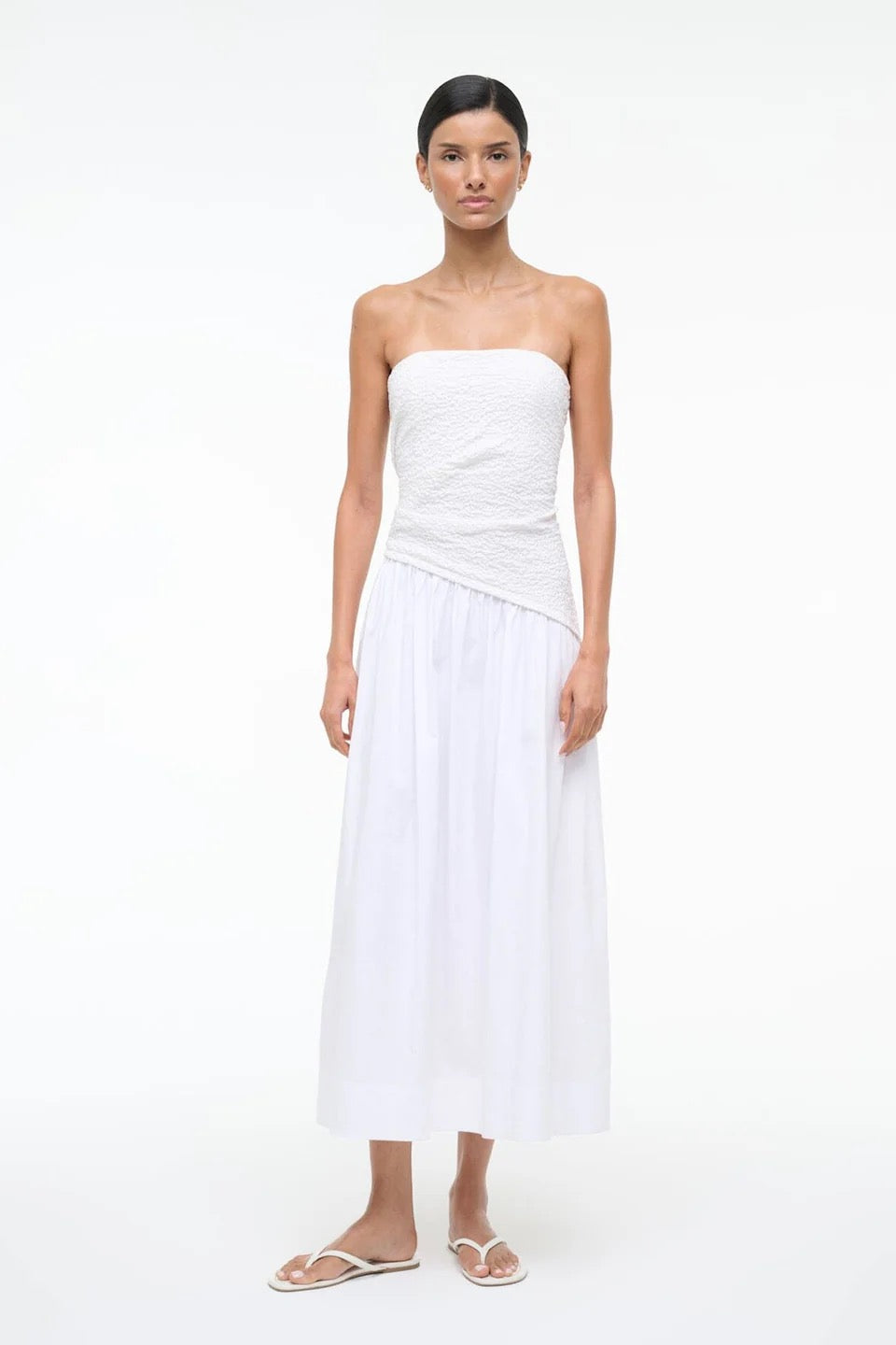 Staud - Women - Nia Dress In Sprout and White
