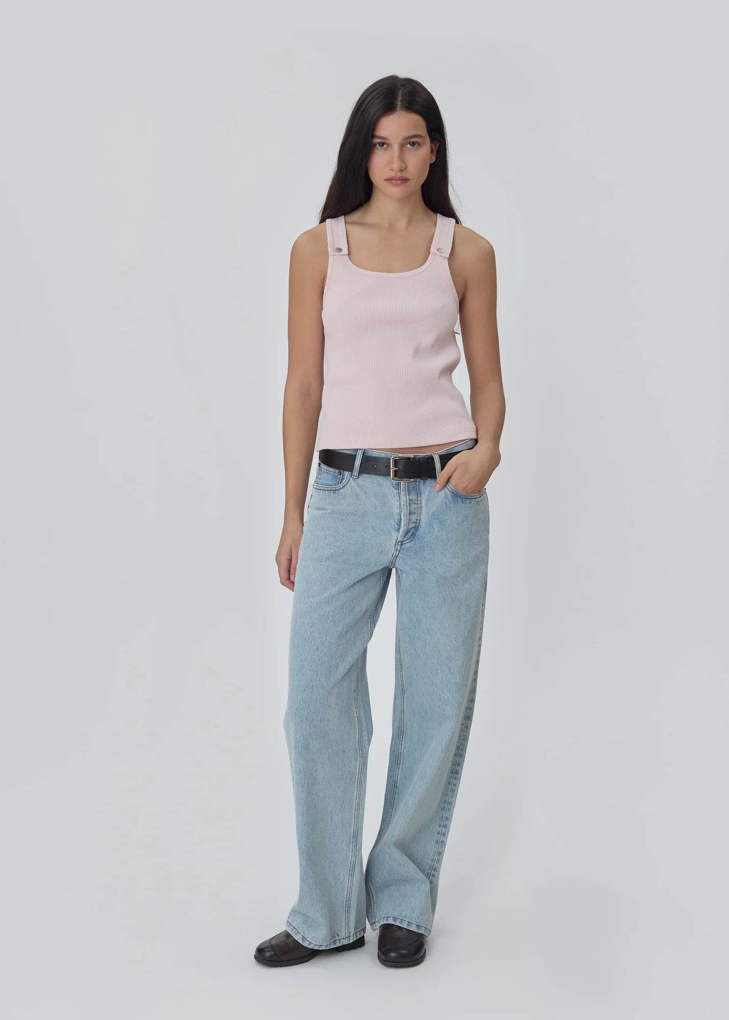 Still Here - Women - Milk & Pink Snap Tank