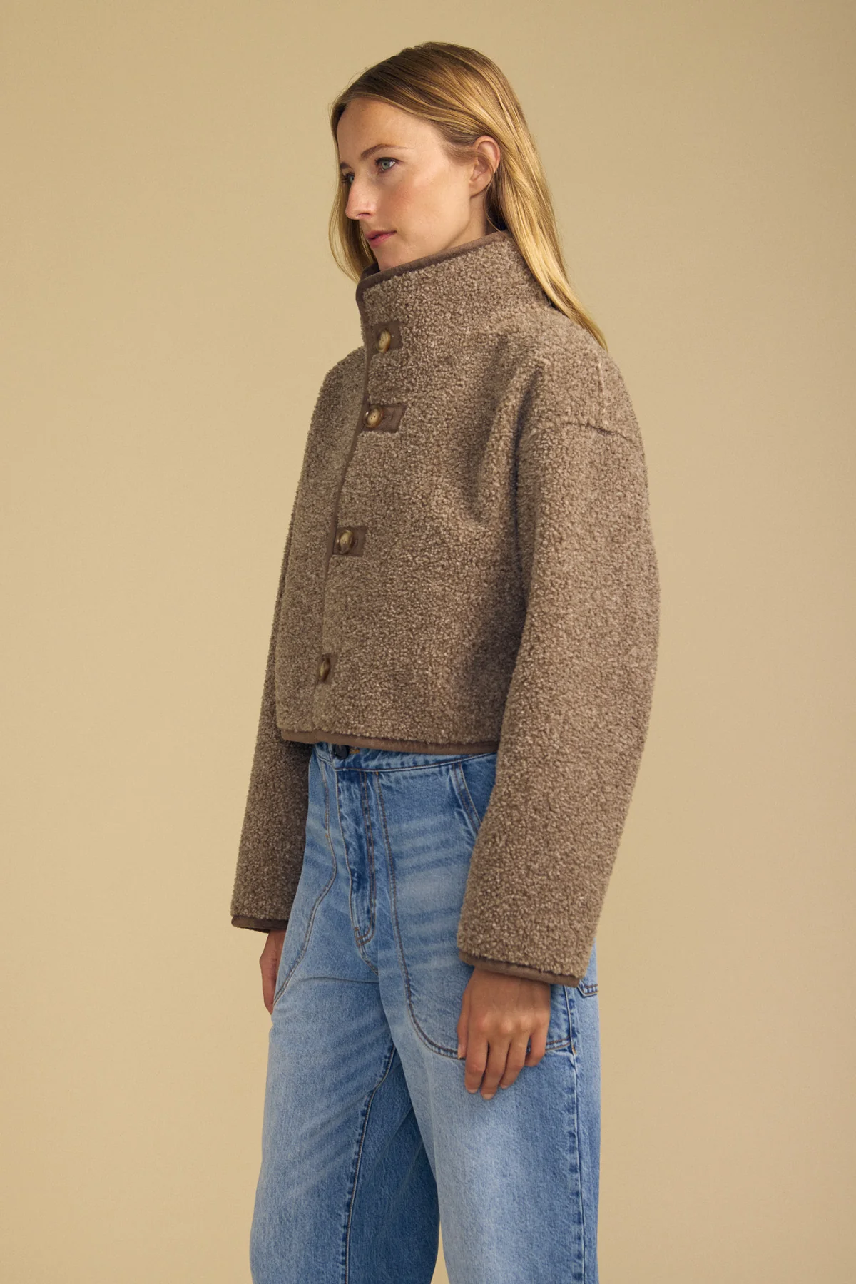 Velvet Graham & Spencer - Women Faded Coco Esme Faux Sherpa Reversible Jacket