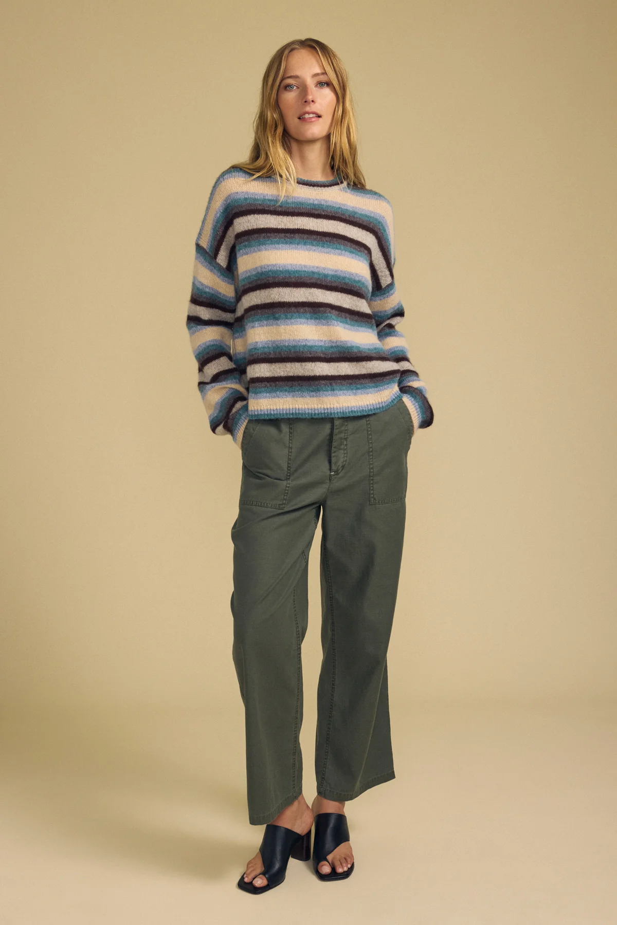Velvet By Spencer & Graham - Women -Mae Stripe Crew Sweater