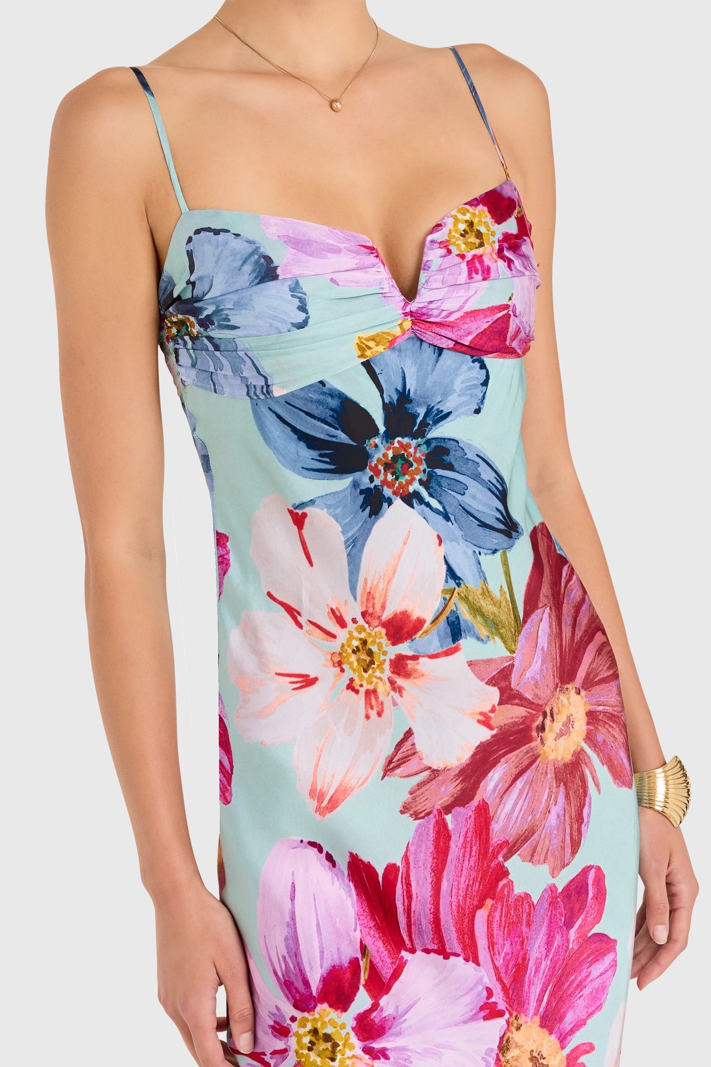 Amanda Uprichard - Women - Blue Multi Ira Daphne Floral Maxi Dress