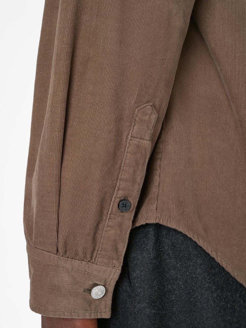 FRAME - Men - Mocha Double Pocket Micro Cord Shirt
