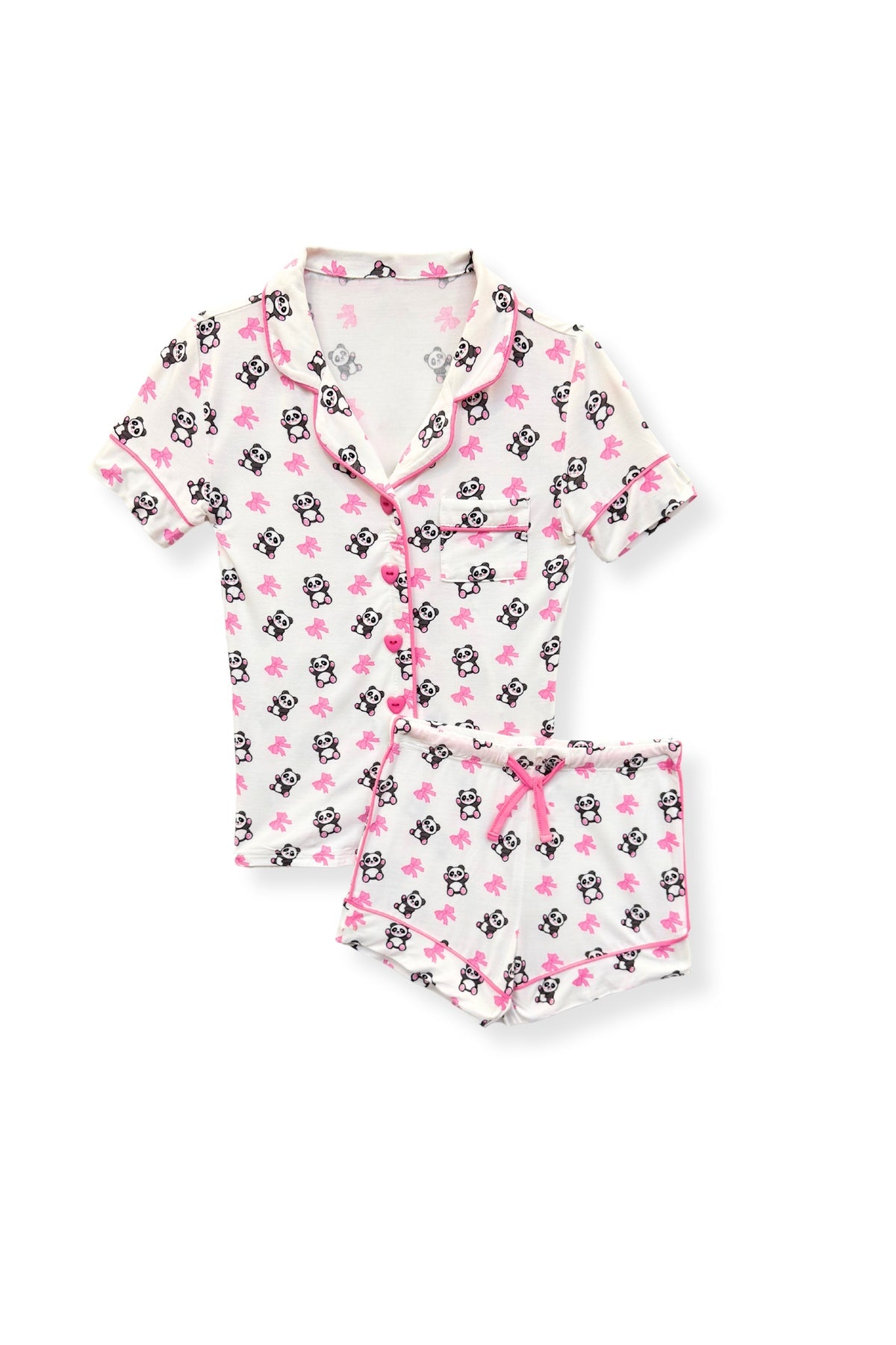 KatieJ NYC - Tween - Panda Print Lynn Shorts Lounge Set