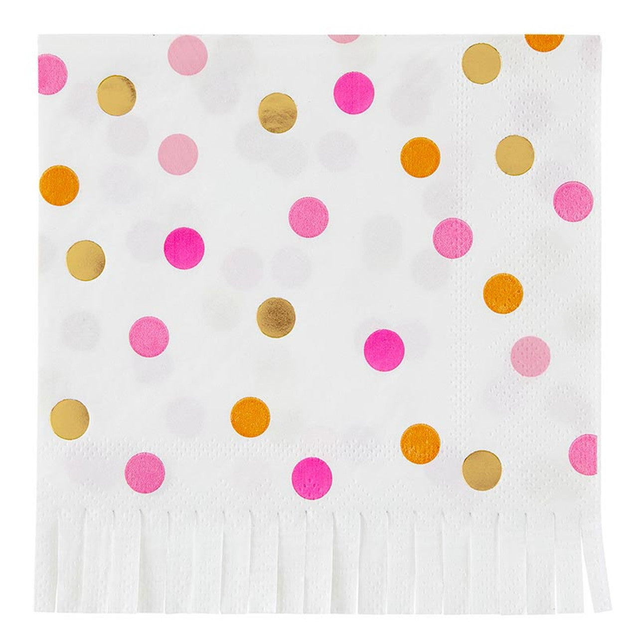 Guys n Gals - Cocktail Napkin- Confetti with Fringe