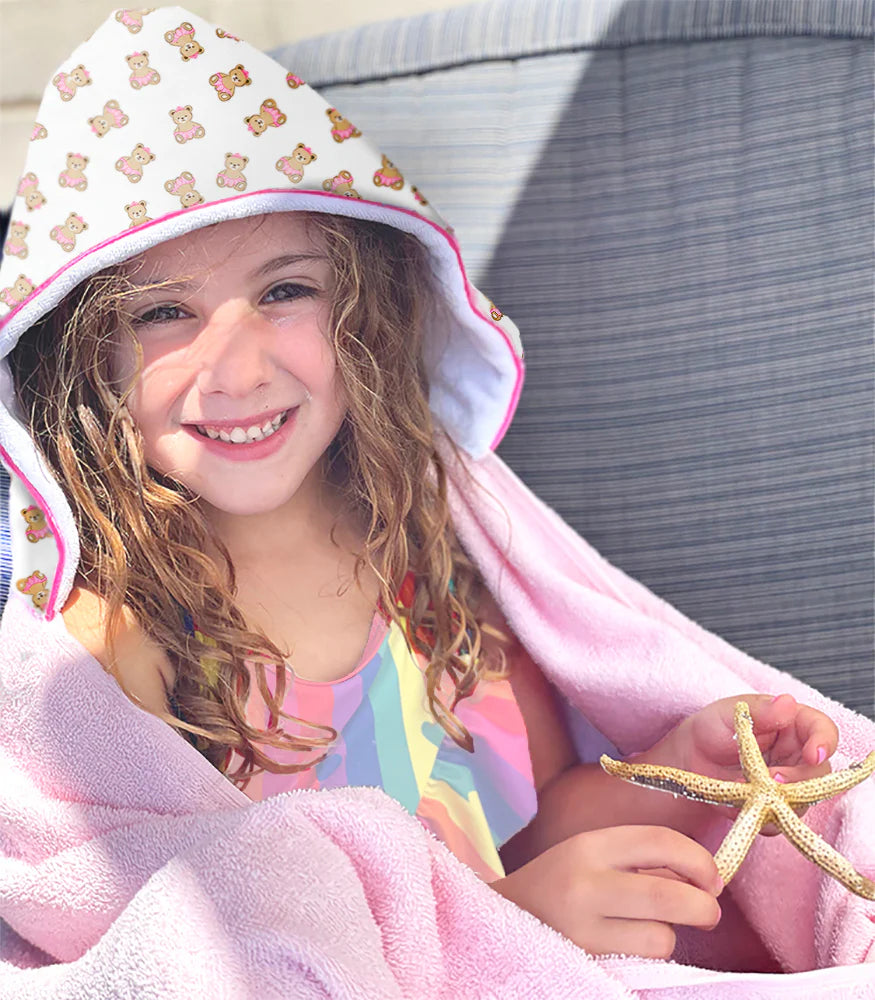 Baby Jar Deluxe Hooded Towel - Princess Teddy