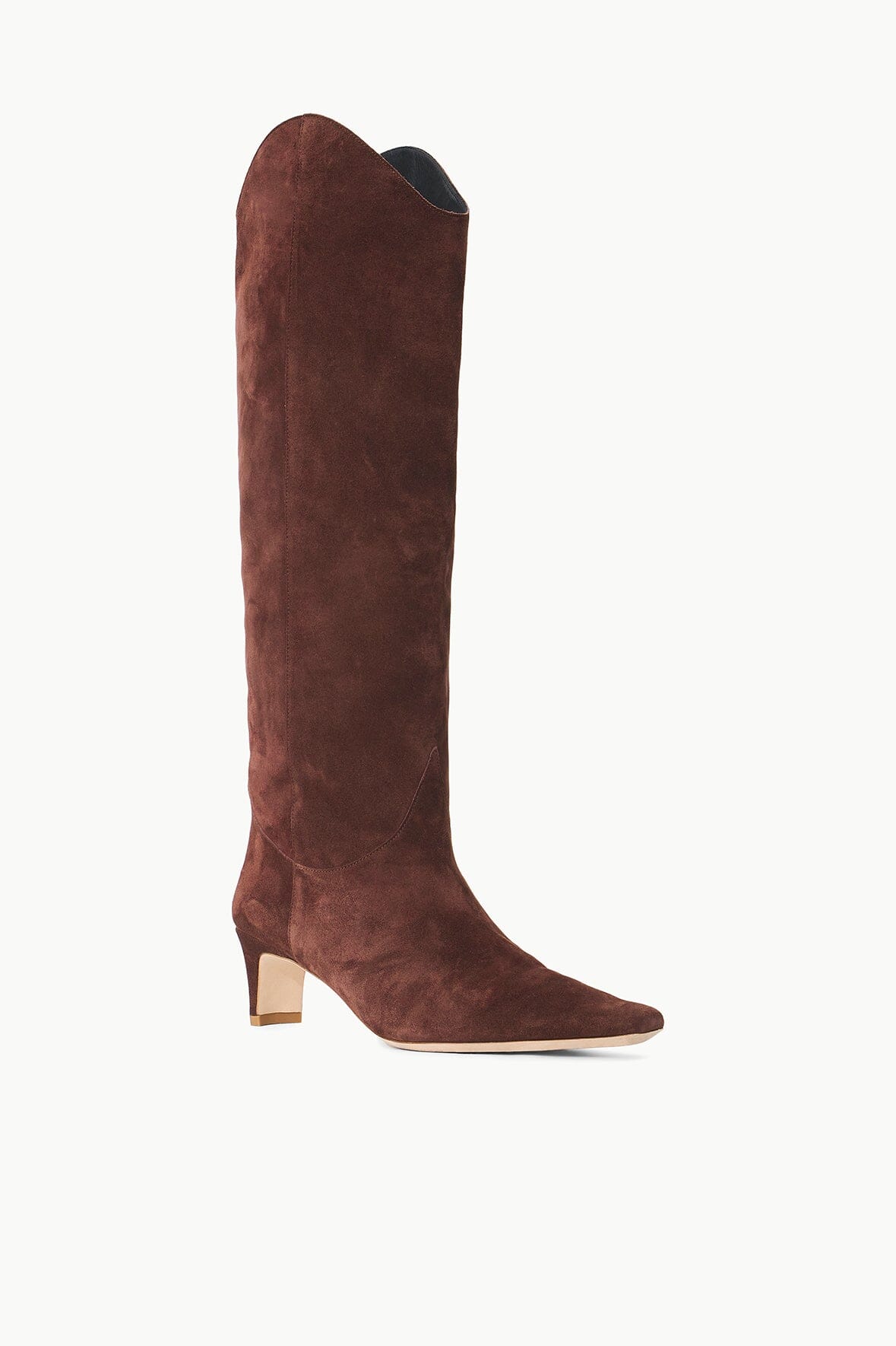 Staud - Mahogany Suede Western Wally Boot
