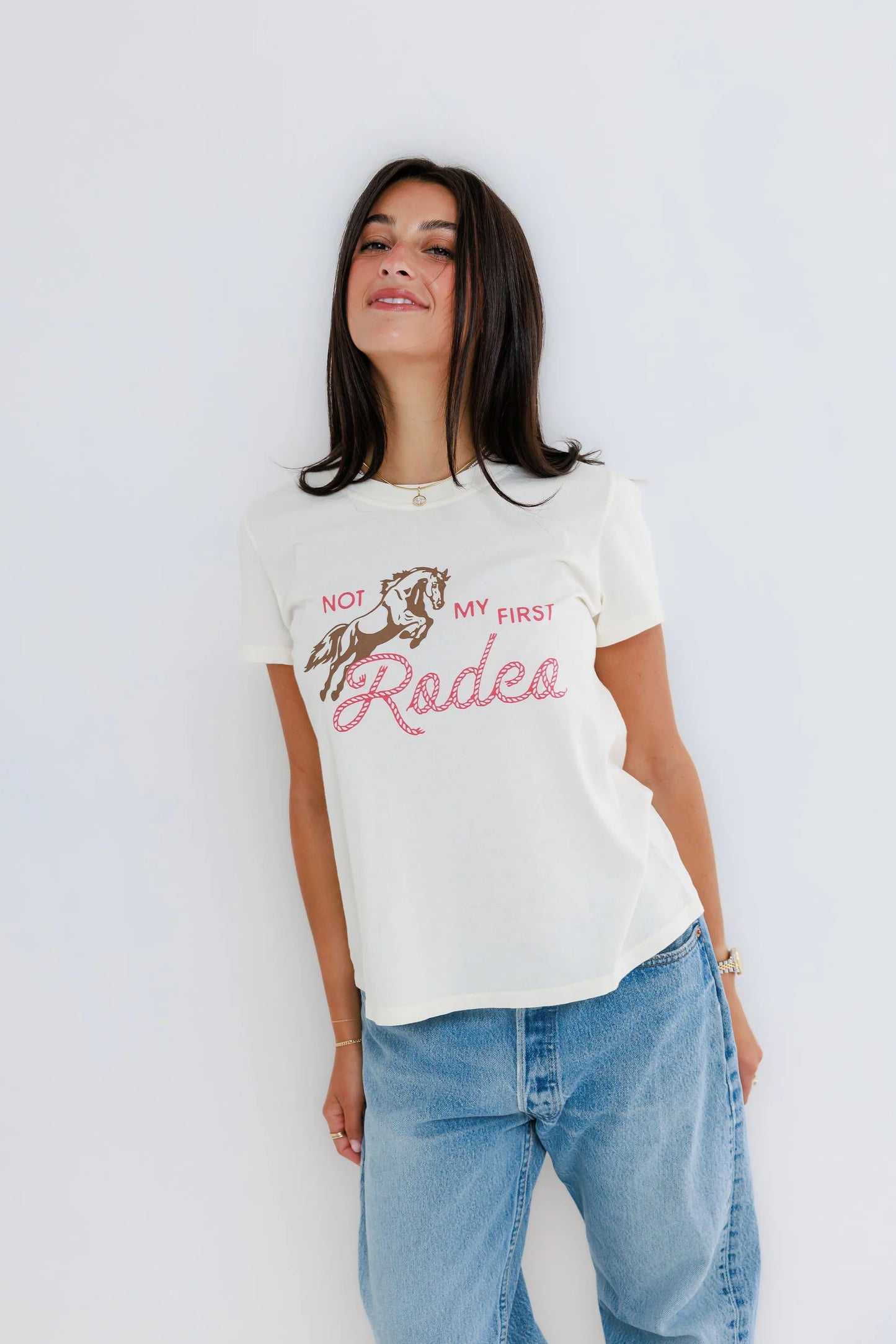 Sunny Somewhere - Women - White Not My First Rodeo Femme Crew