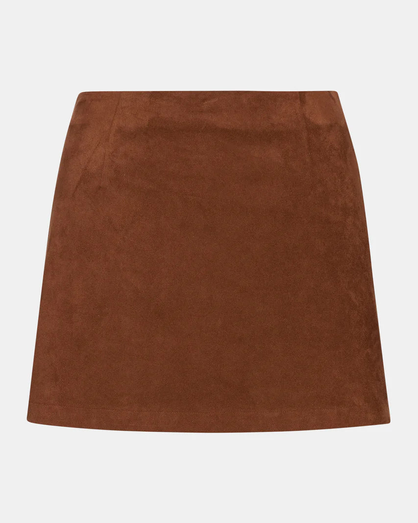 Steve Madden - Women -Chicory Coffee Cindi Faux Suede Skirt