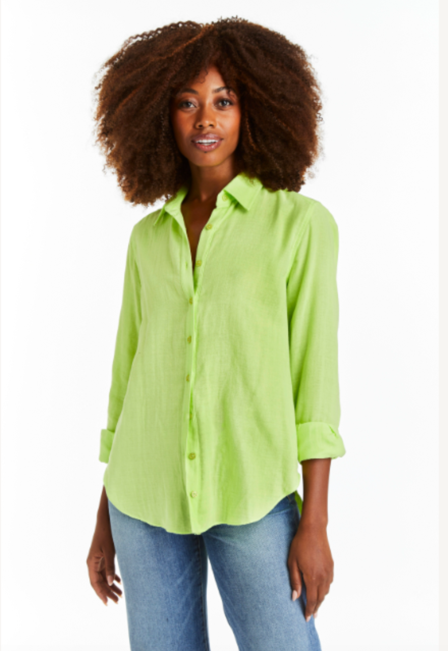 Drew - Women - Neon Green Heather Blouse