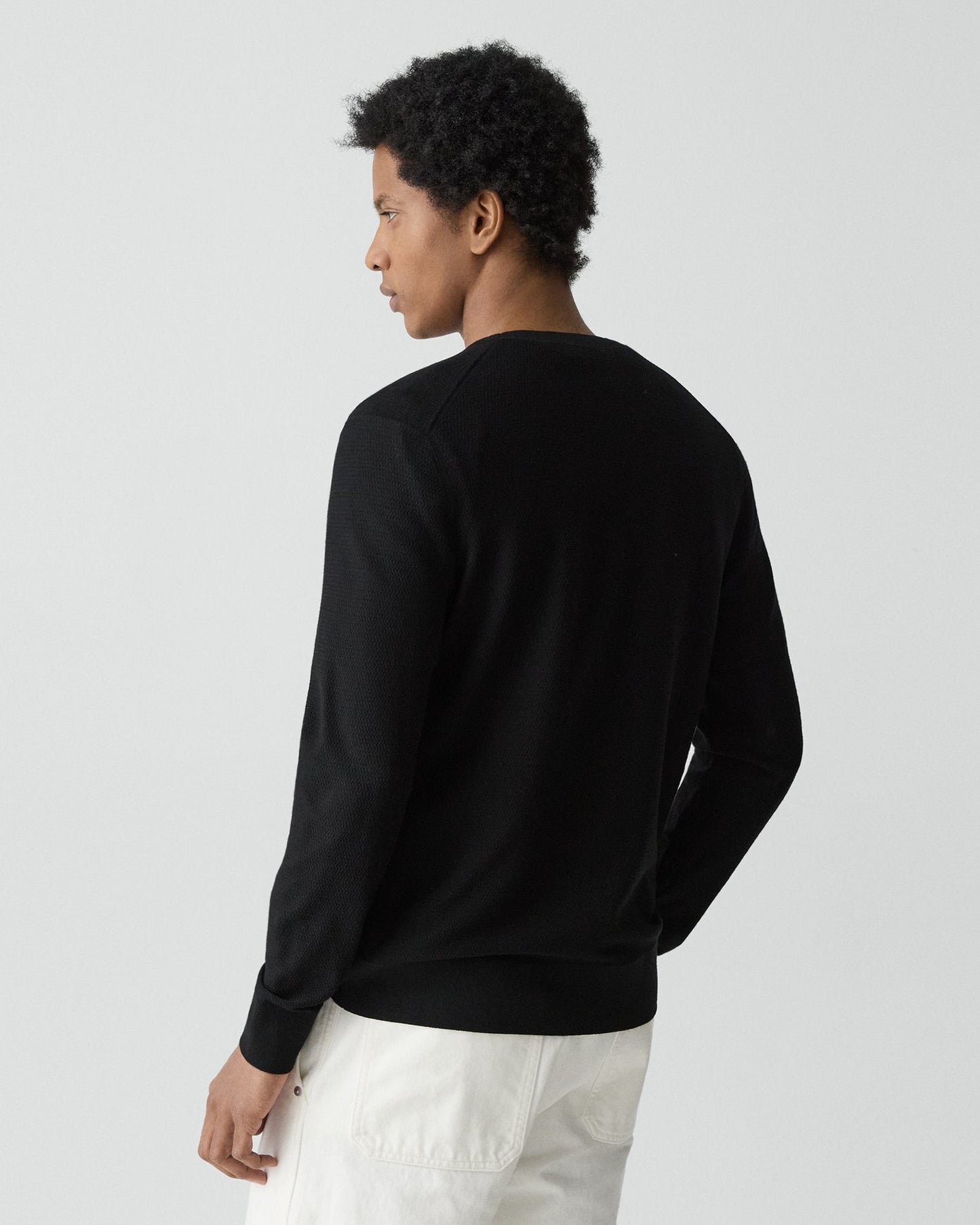 Theory - Men - Black Riland Crewneck Sweater