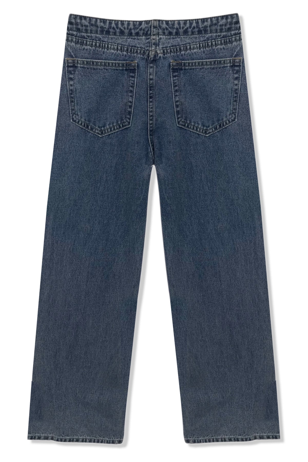 KatieJ NYC - Tween - Mid Wash Tribeca Wideleg Drawstring Jeans