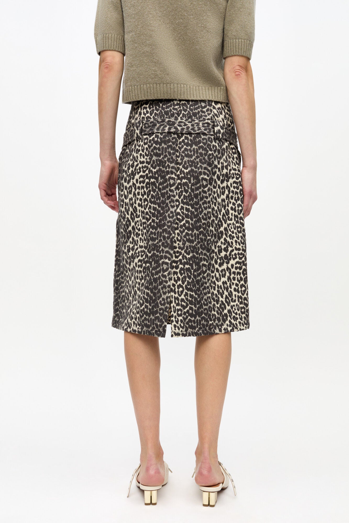 Ganni - Women - Leopard Tweed Midi Skirt
