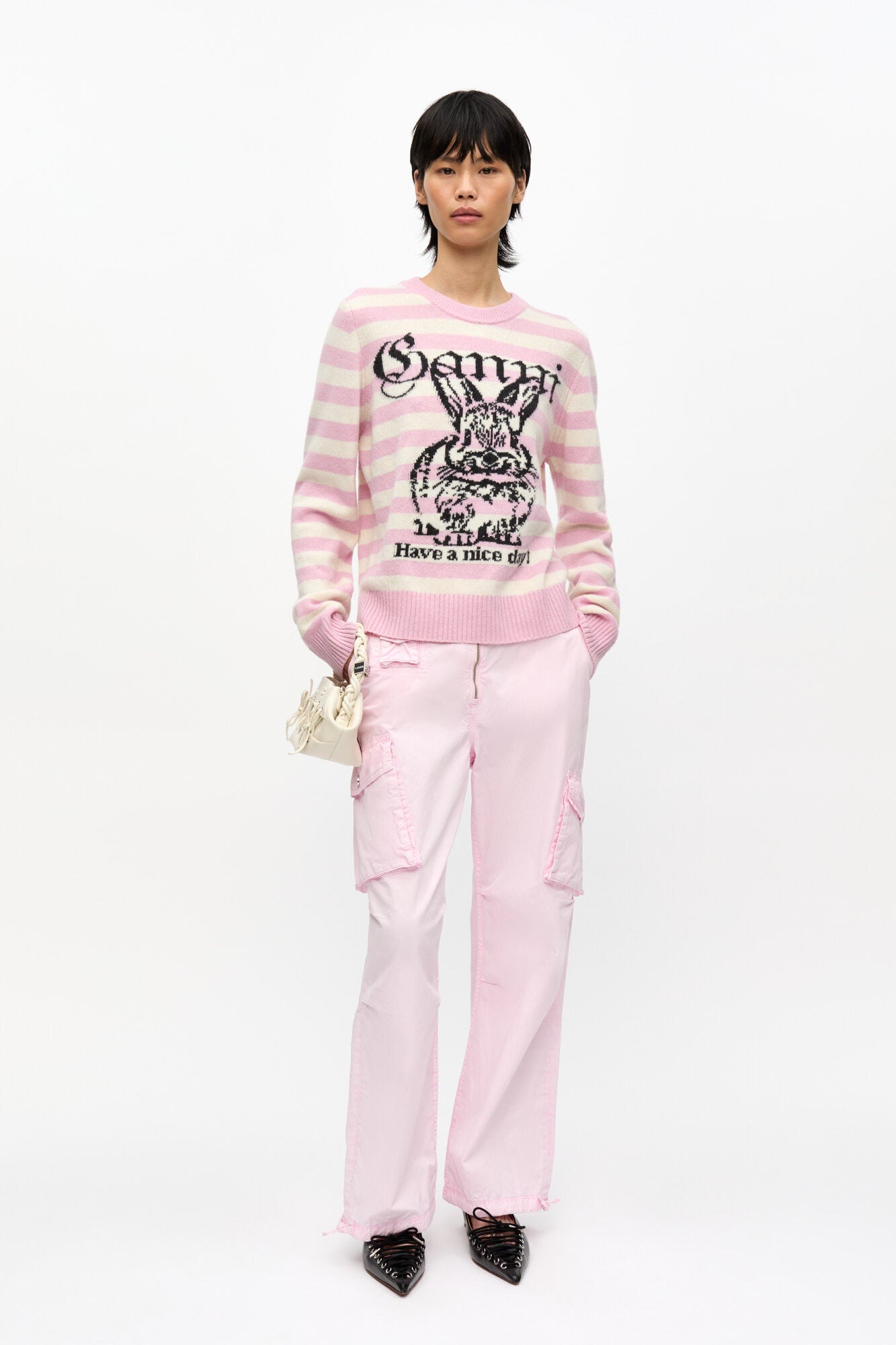 Ganni - Women - Primrose Pink Twill Pants