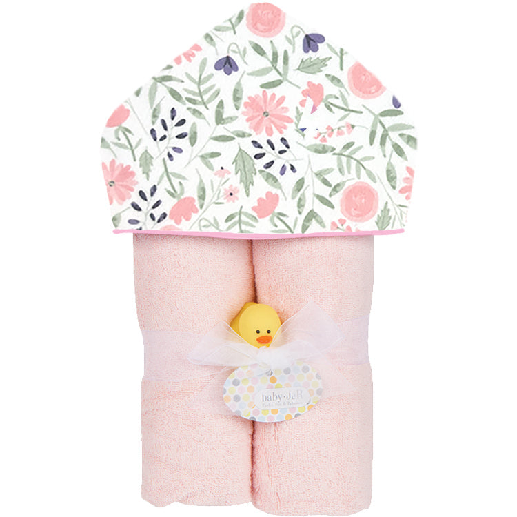 Baby Jar - Watercolor Floral Hooded Towel