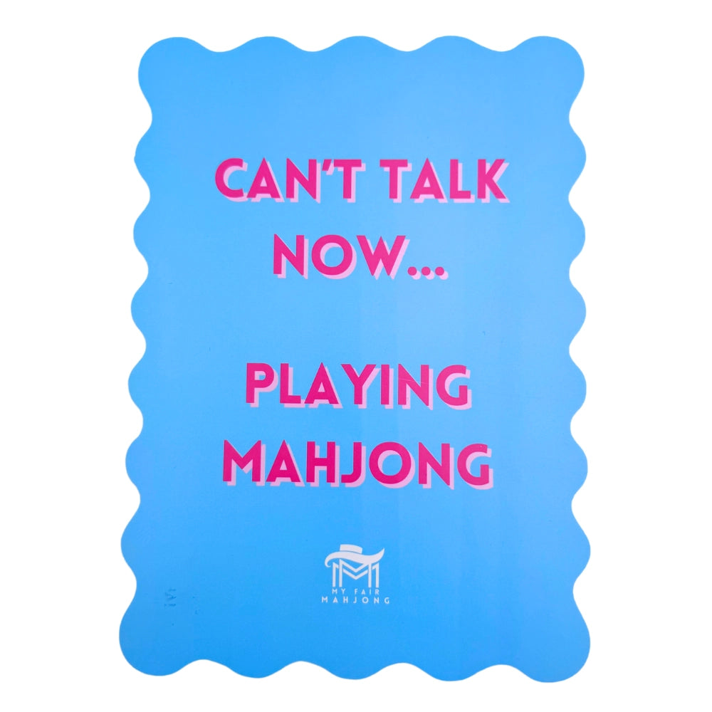My Fair Mahjong - Blue Mahjong Shuffle Card