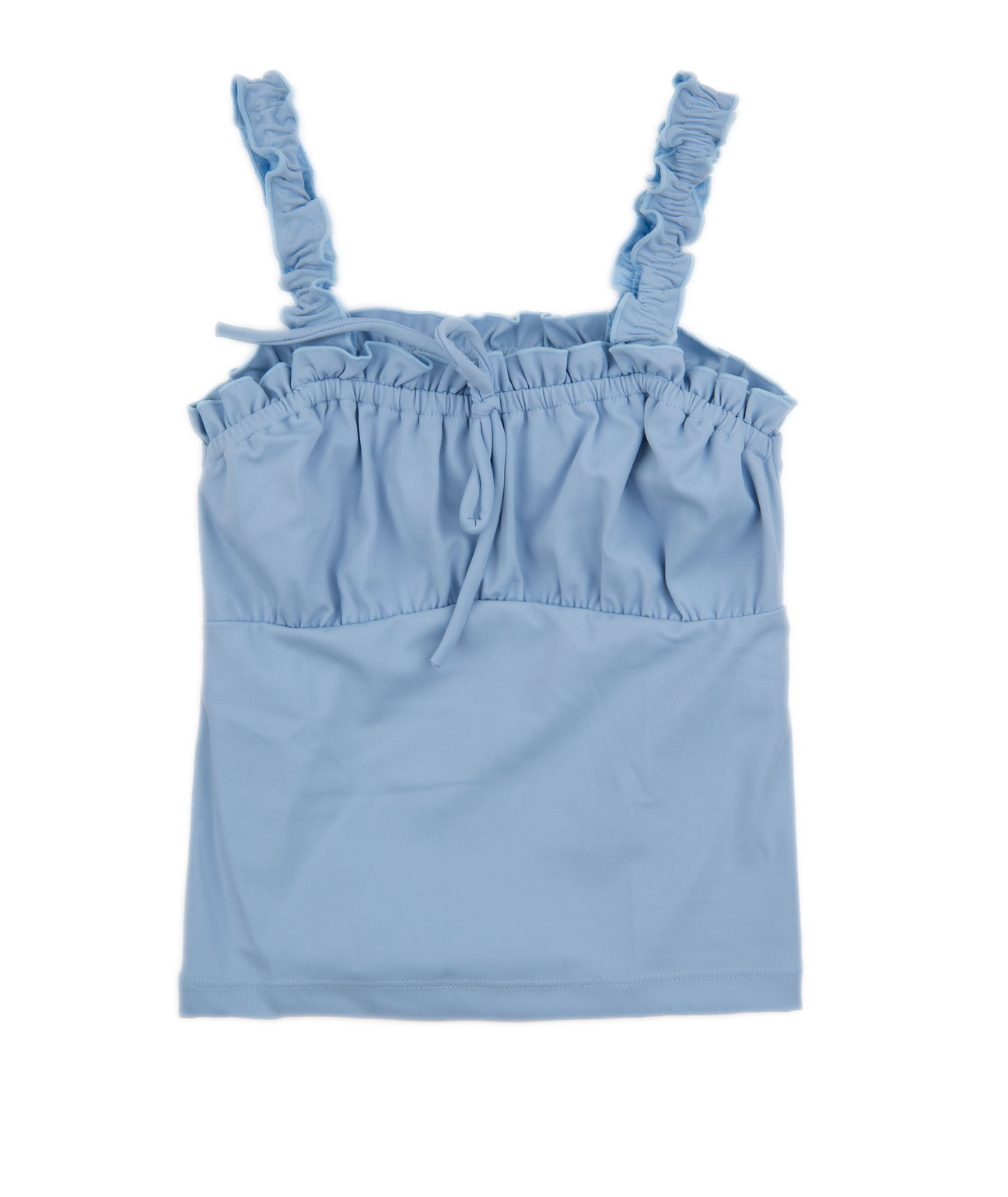 Flowers by Zoe - Tween - Blue Lycra Ruffle Tank