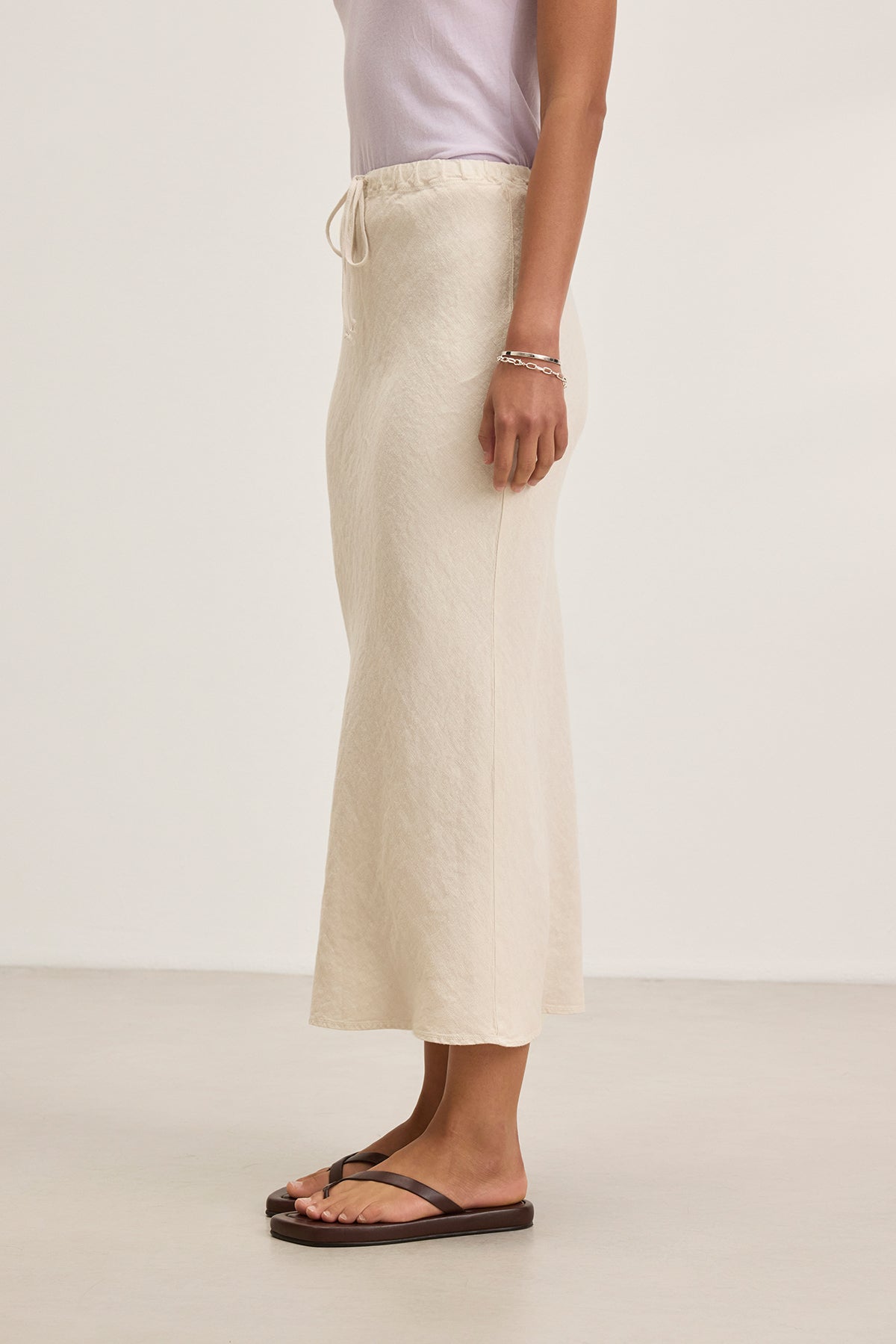 Velvet by Graham & Spencer - Women - Bisque Beka Heavy Linen Skirt