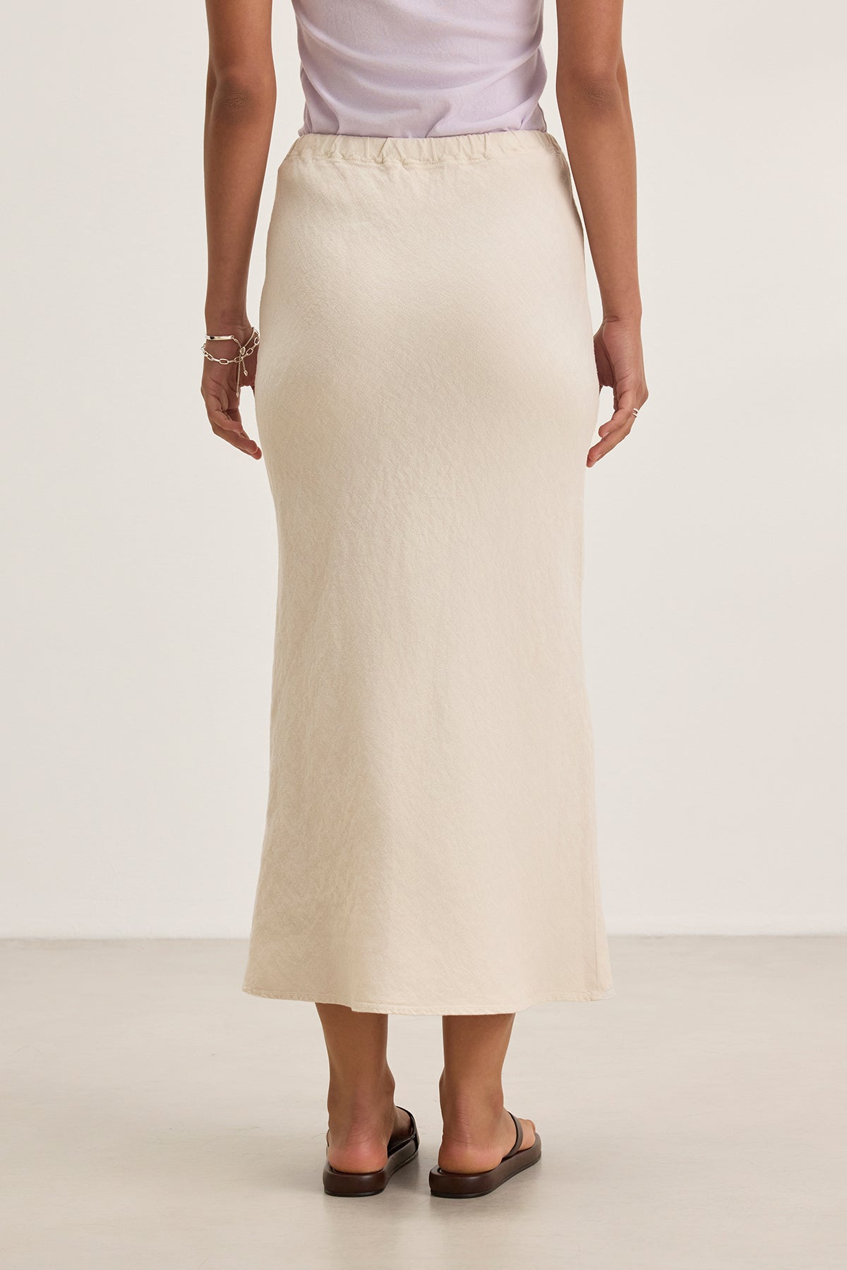 Velvet by Graham & Spencer - Women - Bisque Beka Heavy Linen Skirt
