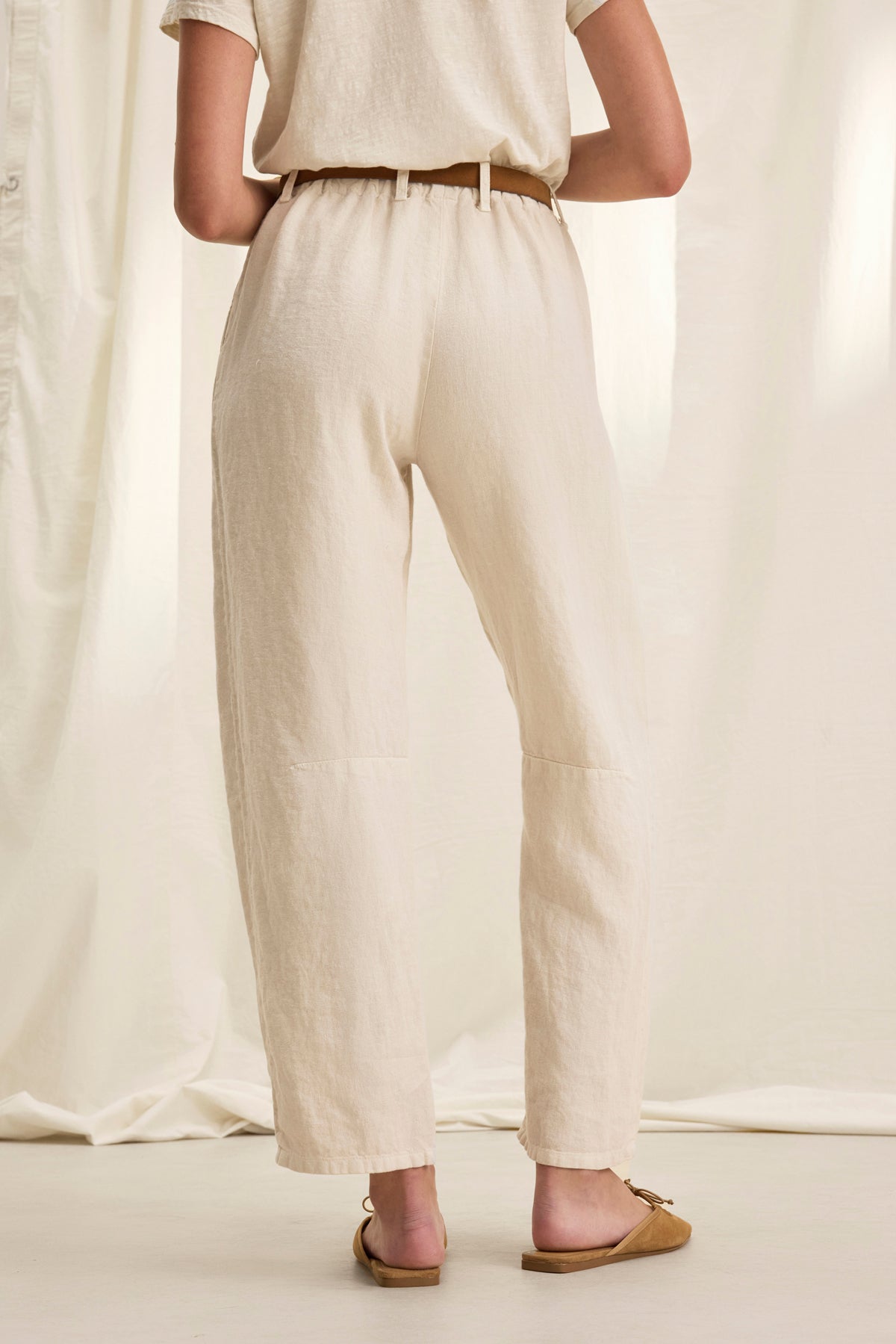Velvet by Graham & Spencer - Women - Bisque Taylor Heavy Linen Pant