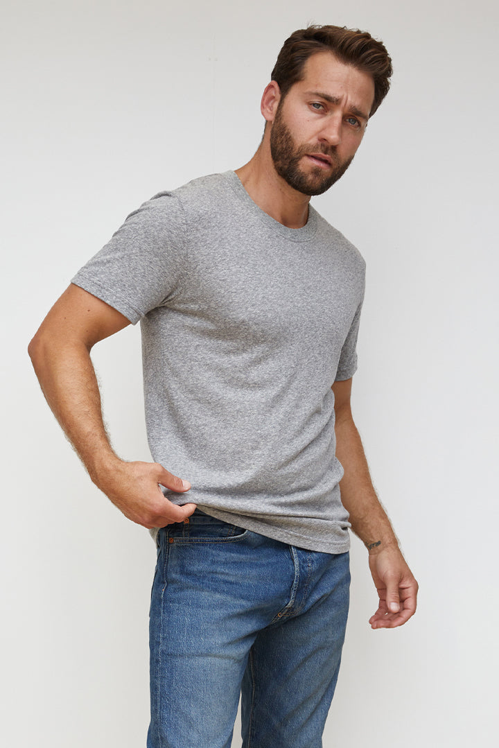 Perfect White Tee - Men - Mick Cotton Crew Neck Short Sleeve Tee