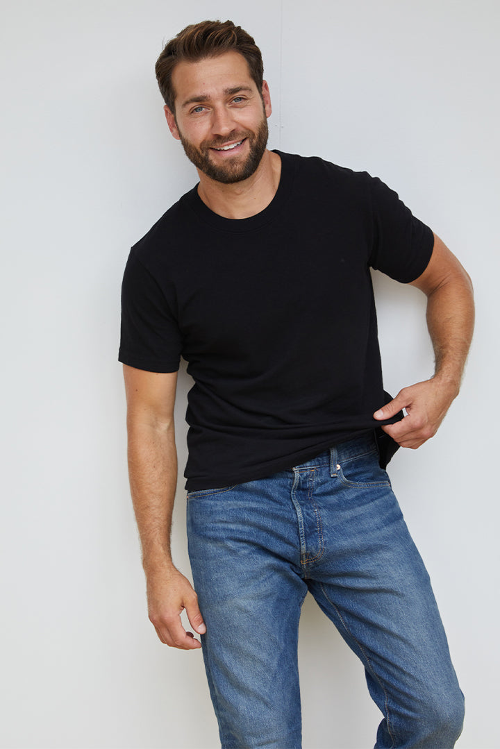Perfect White Tee - Men - Mick Cotton Crew Neck Short Sleeve Tee