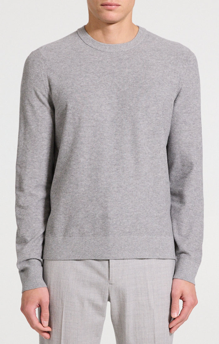Theory - Men - Grey Melange Riland Pullover Sweater