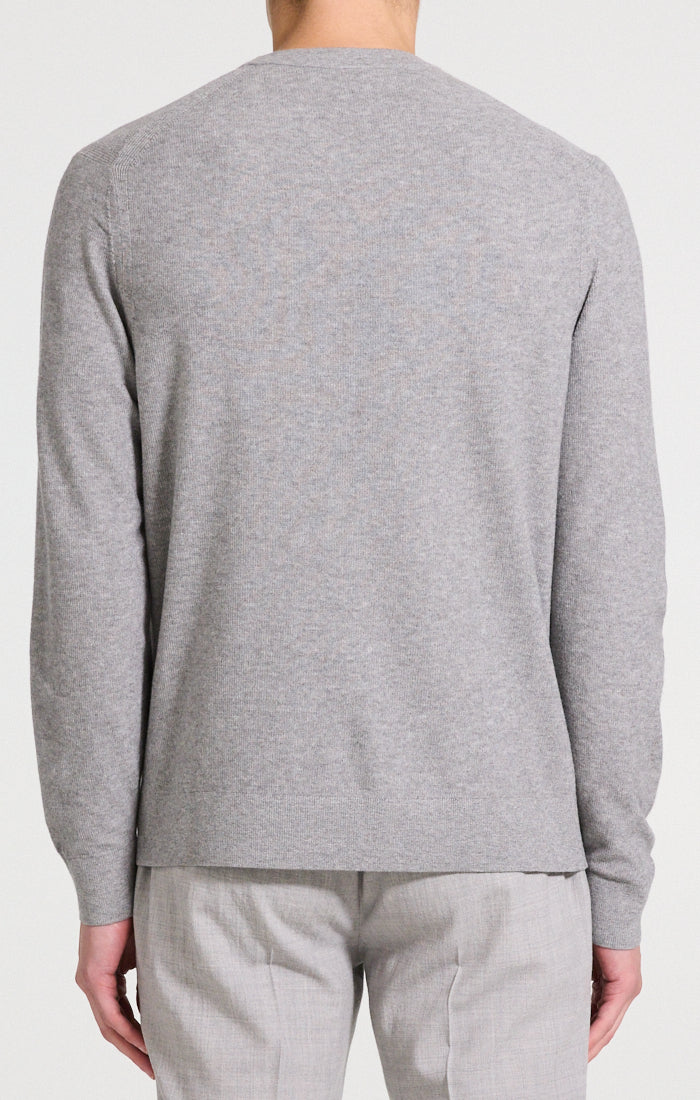 Theory - Men - Grey Melange Riland Pullover Sweater