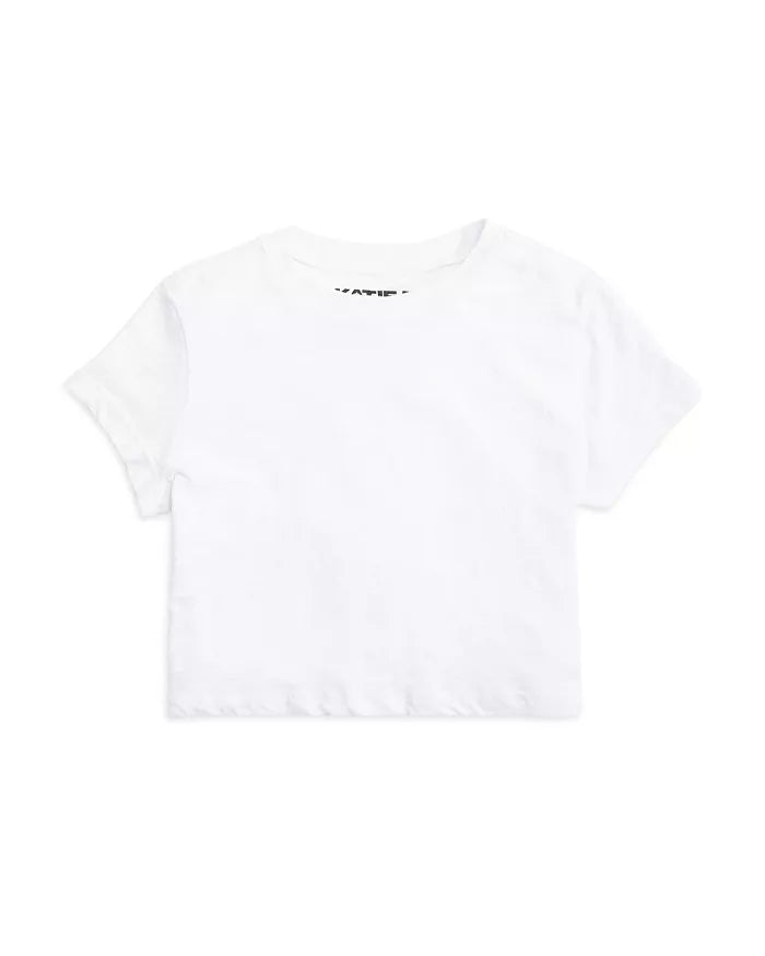 KatieJ NYC - Tween - White Fearless Crop Tee