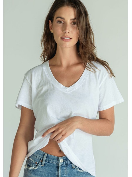 Perfect White Tee - Women - Hendrix V Neck Tee