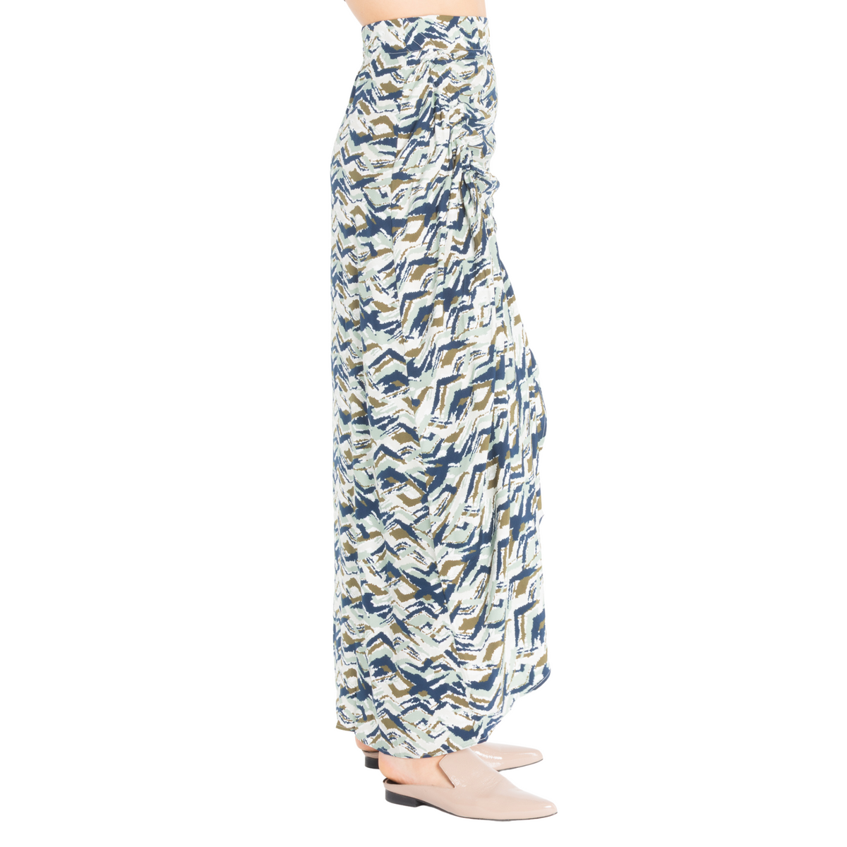 Toledo Silk Long Skirt with Drawstrings