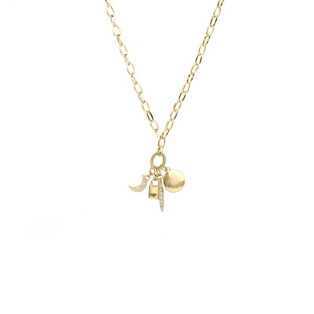 Guys N Gals Multi Charm Link Necklace