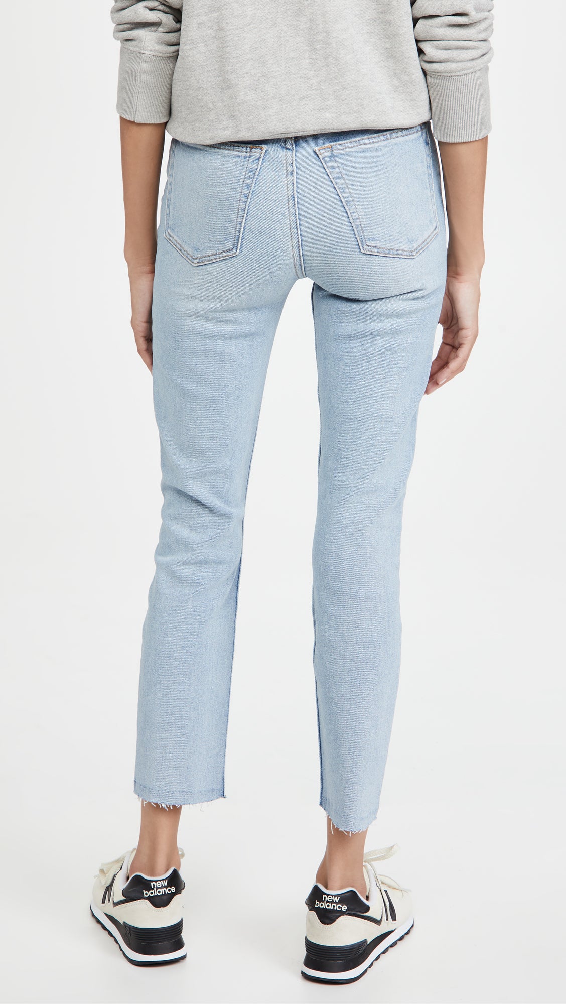 Guys N Gals RE/DONE 90s High Rise Ankle Crop Worn Light Blue