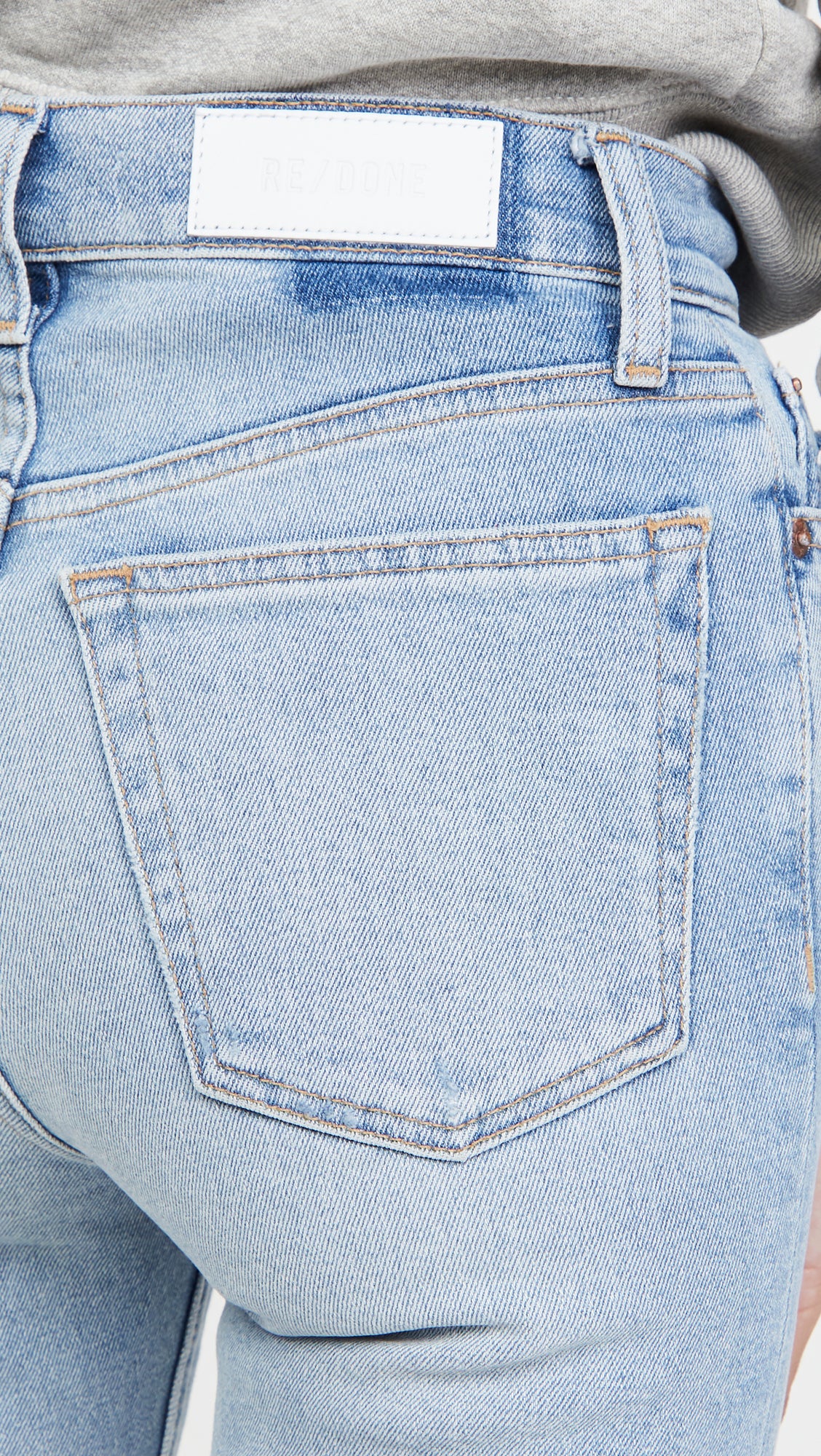 Guys N Gals RE/DONE 90s High Rise Ankle Crop Worn Light Blue