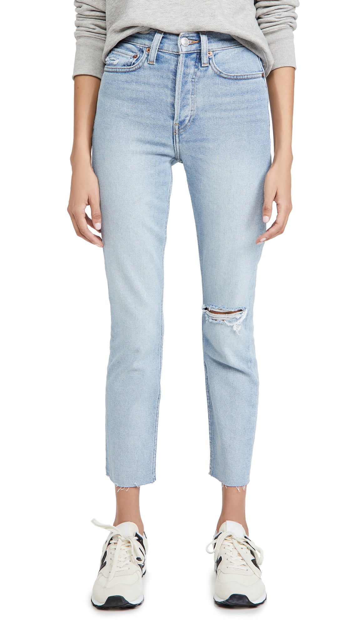 90s High Rise Ankle Crop Jeans