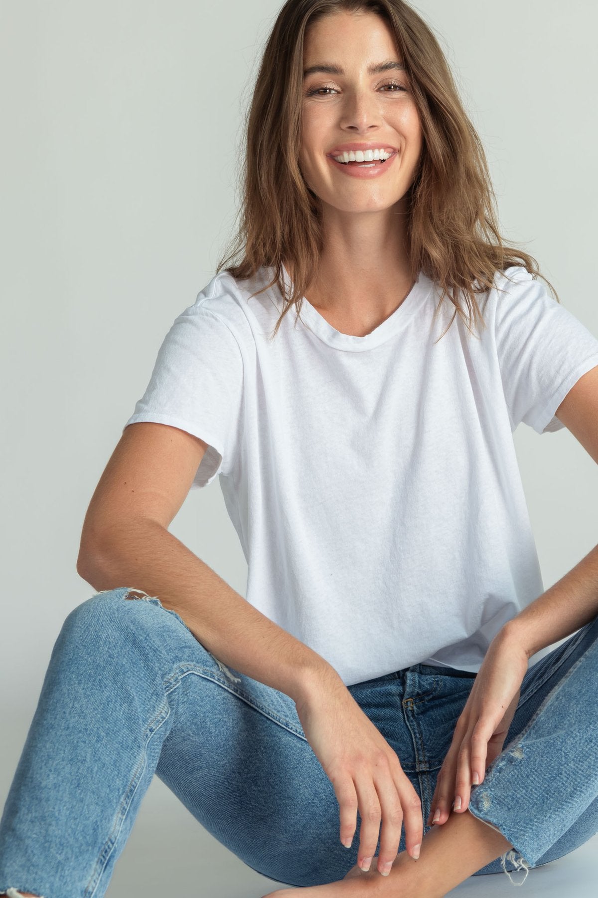 Perfect White Tee - Women - Harley Crew Neck Tee