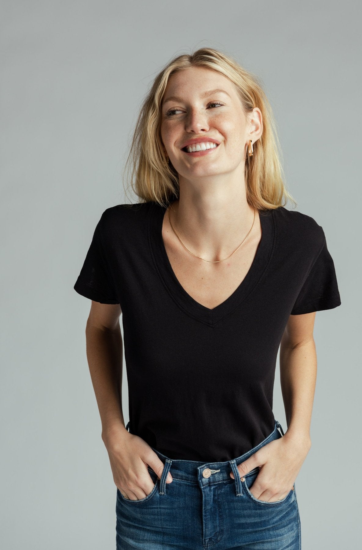 Perfect White Tee - Women - Hendrix V Neck Tee