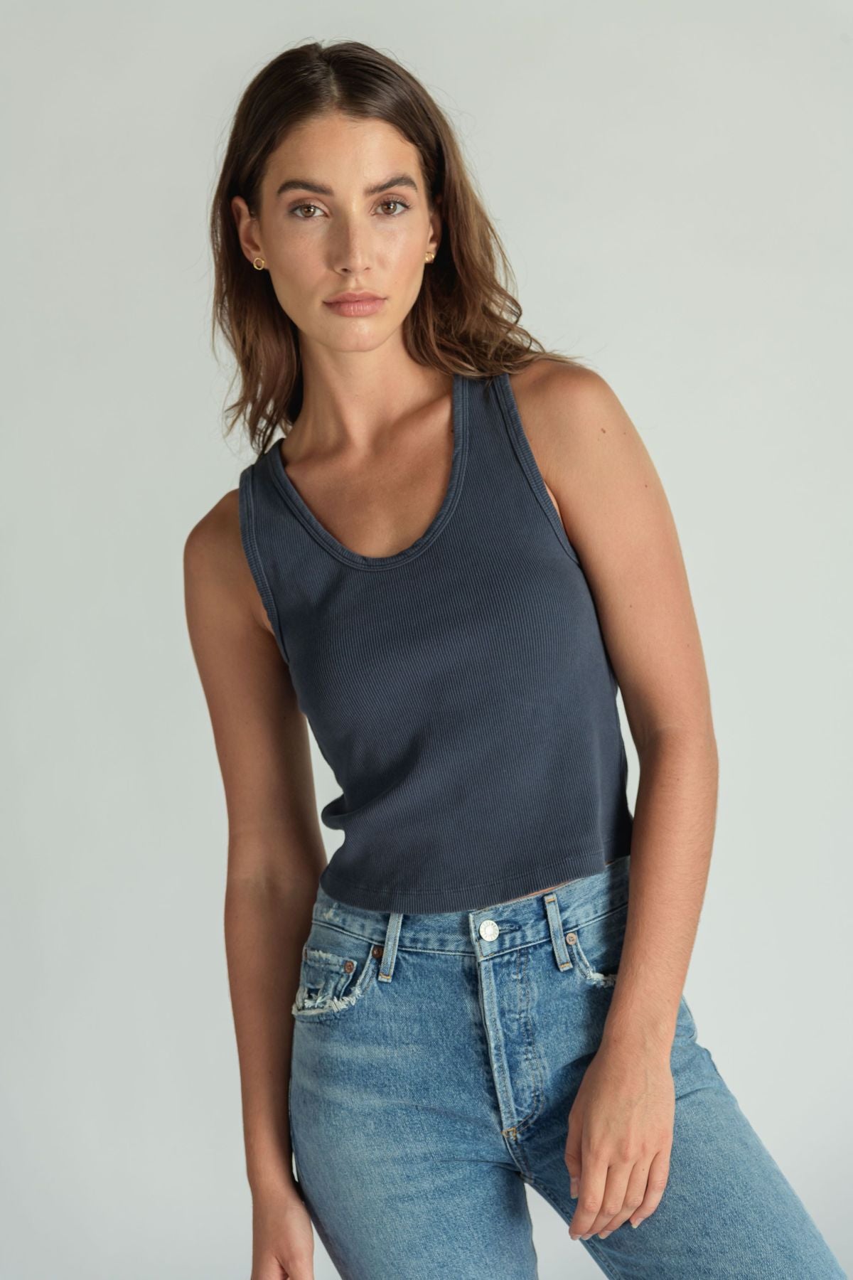 Perfect White Tee - Women - Blondie Cotton Ribbed Tank