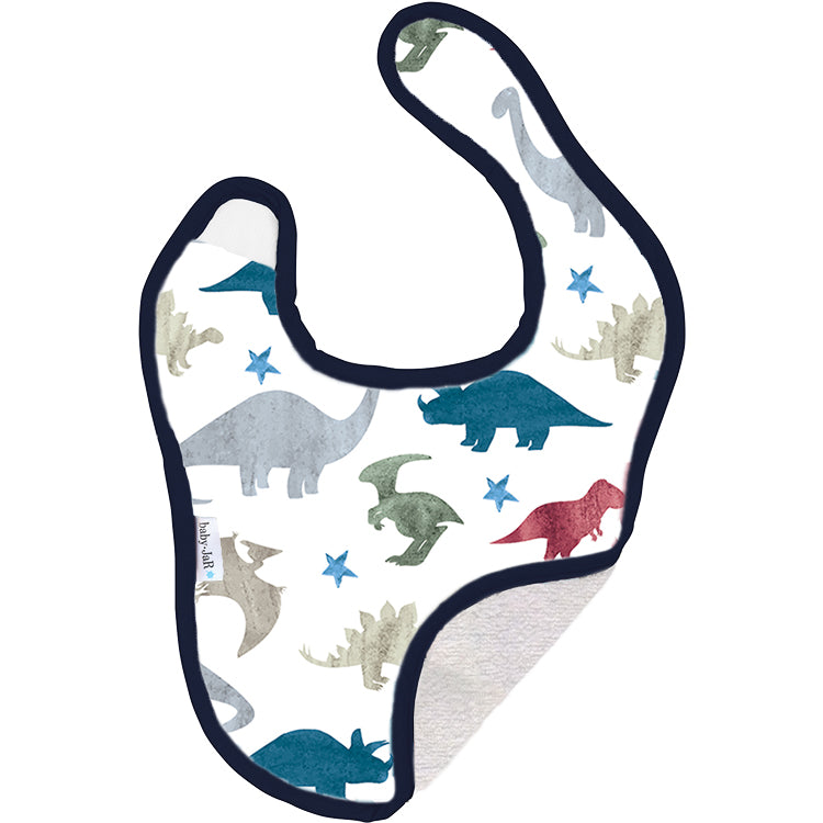 guys n gals baby jar plush feeding bib dinos