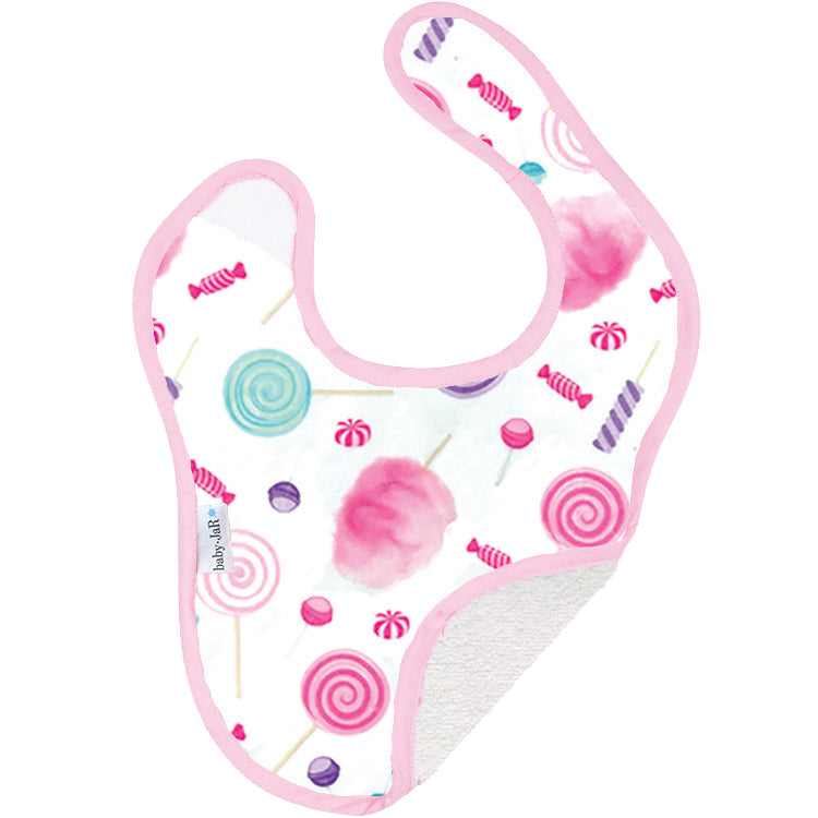 guys n gals baby jar swirly pop bib