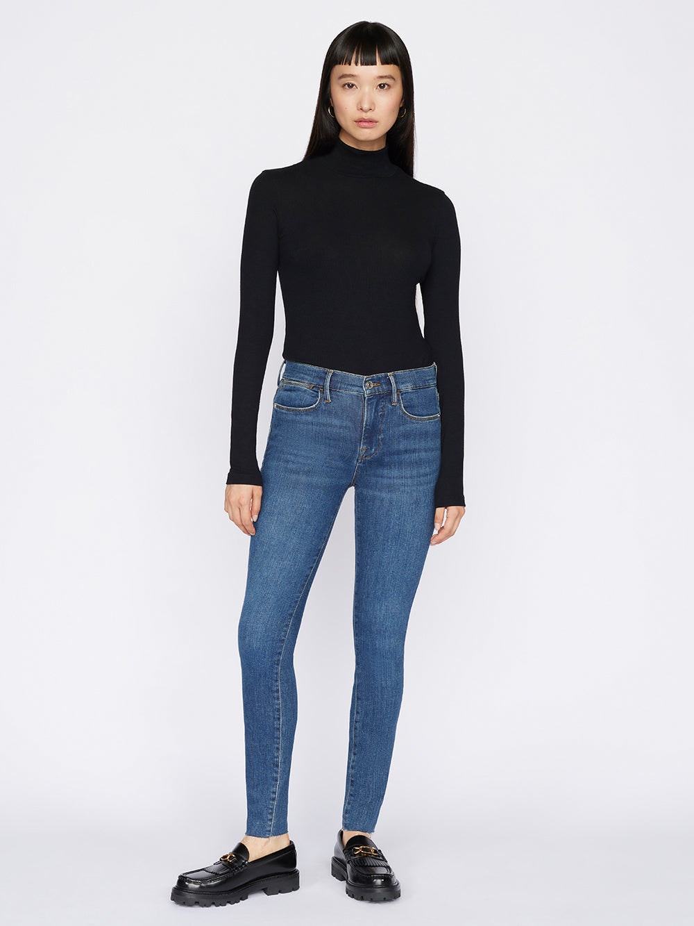 guys n gals le high skinny raw edge