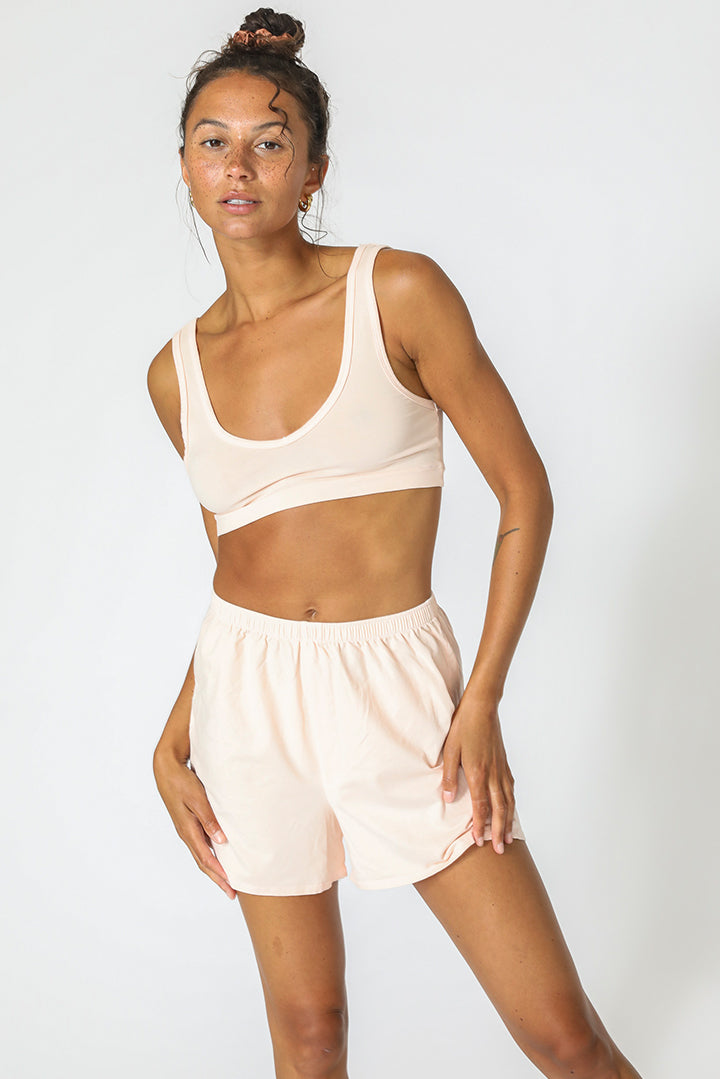 Perfect White Tee - Women - Marky Supima Cotton Boxer Short