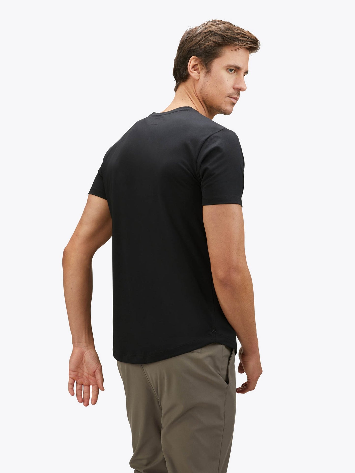 Cuts Clothing - Men - Black AO V-Neck Curve-Hem Tee