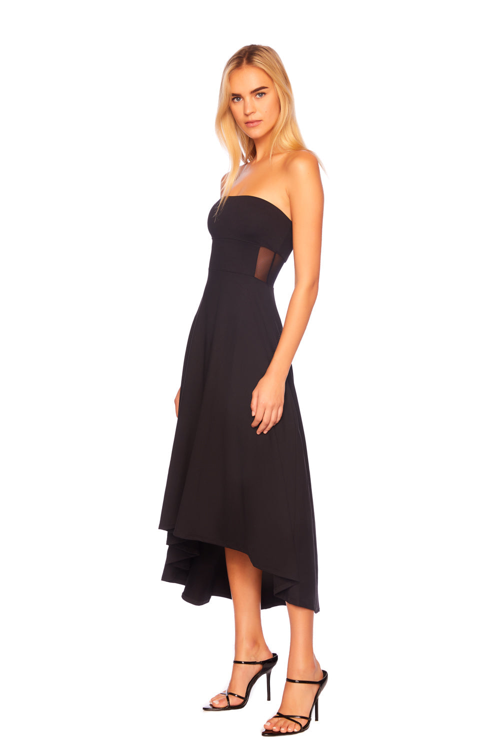 Susana Monaco - Women - Black Mesh Tube High Low Dress