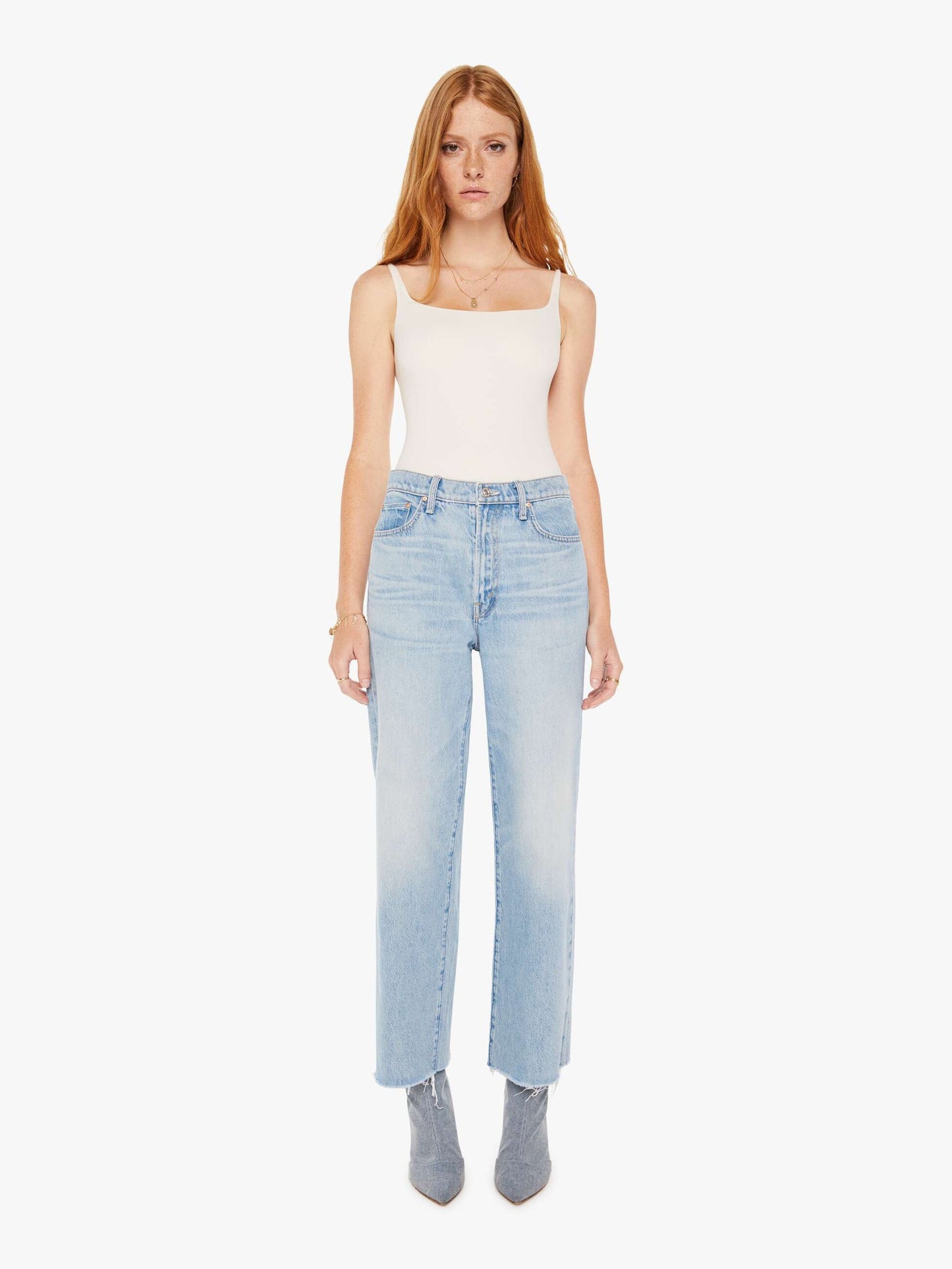 Mother Denim - Women - I'm With The Band The Rambler Zip Ankle Fray