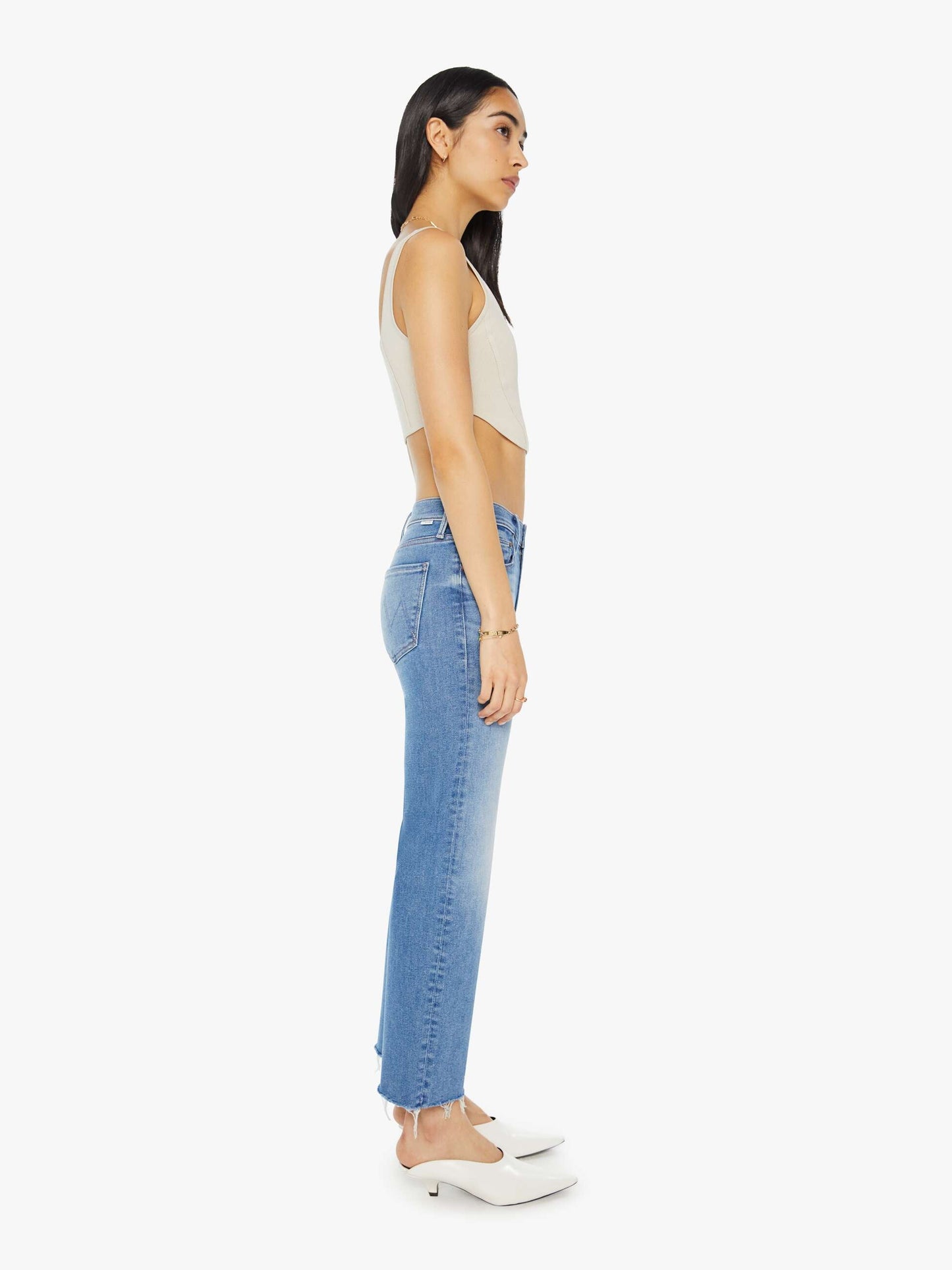 Mother Denim - Women - Enjoy The Ride The Mid Rise Rambler Zip Ankle Fray